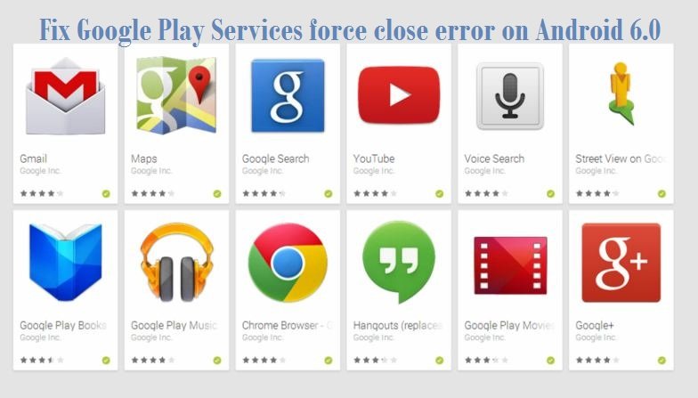 Fix Google Play Services force close error