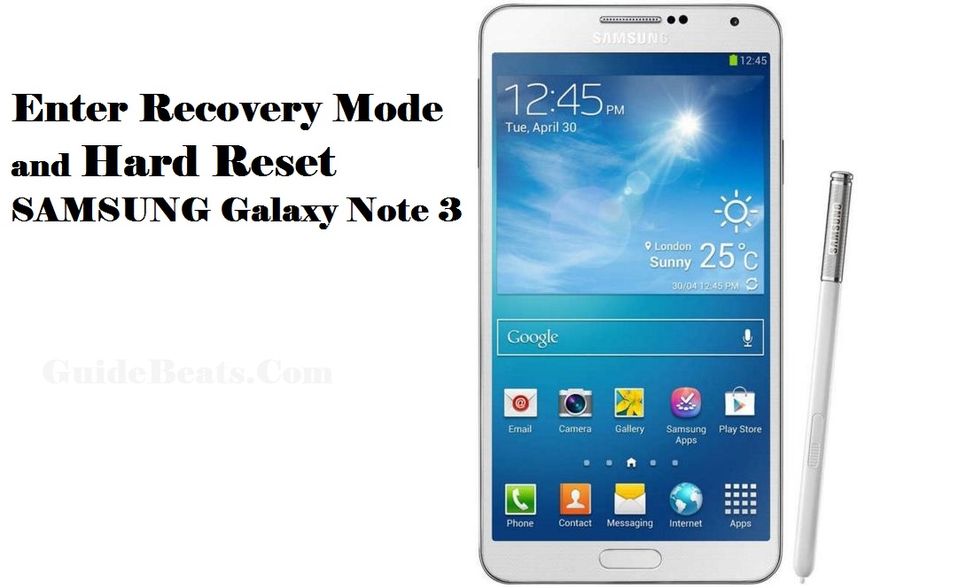 Hard Reset SAMSUNG Galaxy Note 3