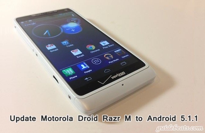 Update Motorola Droid Razr M to Android 5.1.1 Lollipop