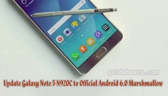 Update Galaxy Note 5 N920C to Official Android 6.0 Marshmallow