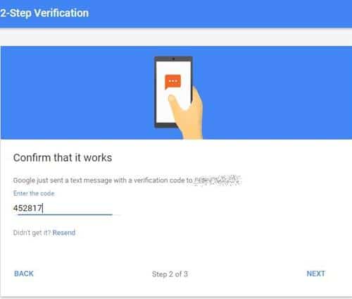 Enable Gmail 2-Steps Verification