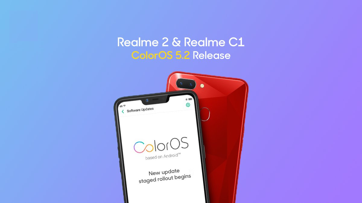 Download And Install ColorOS 5.2 For Realme C1 And Realme 2